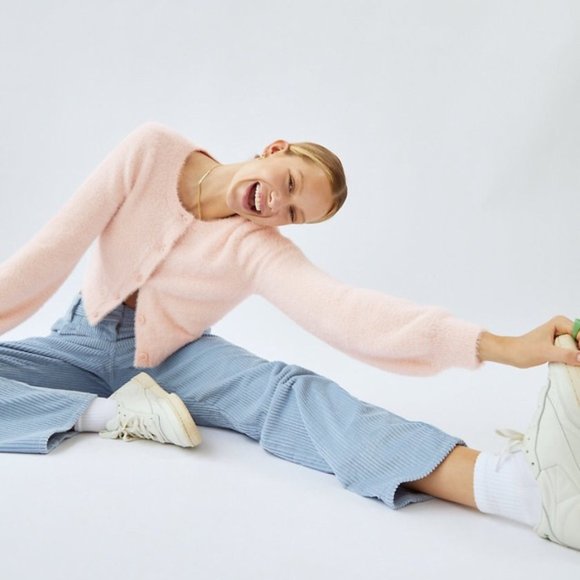Aritzia Sweaters - ARITZIA | SUNDAY BEST CARMEN CARDIGAN IN PINK BLUSH